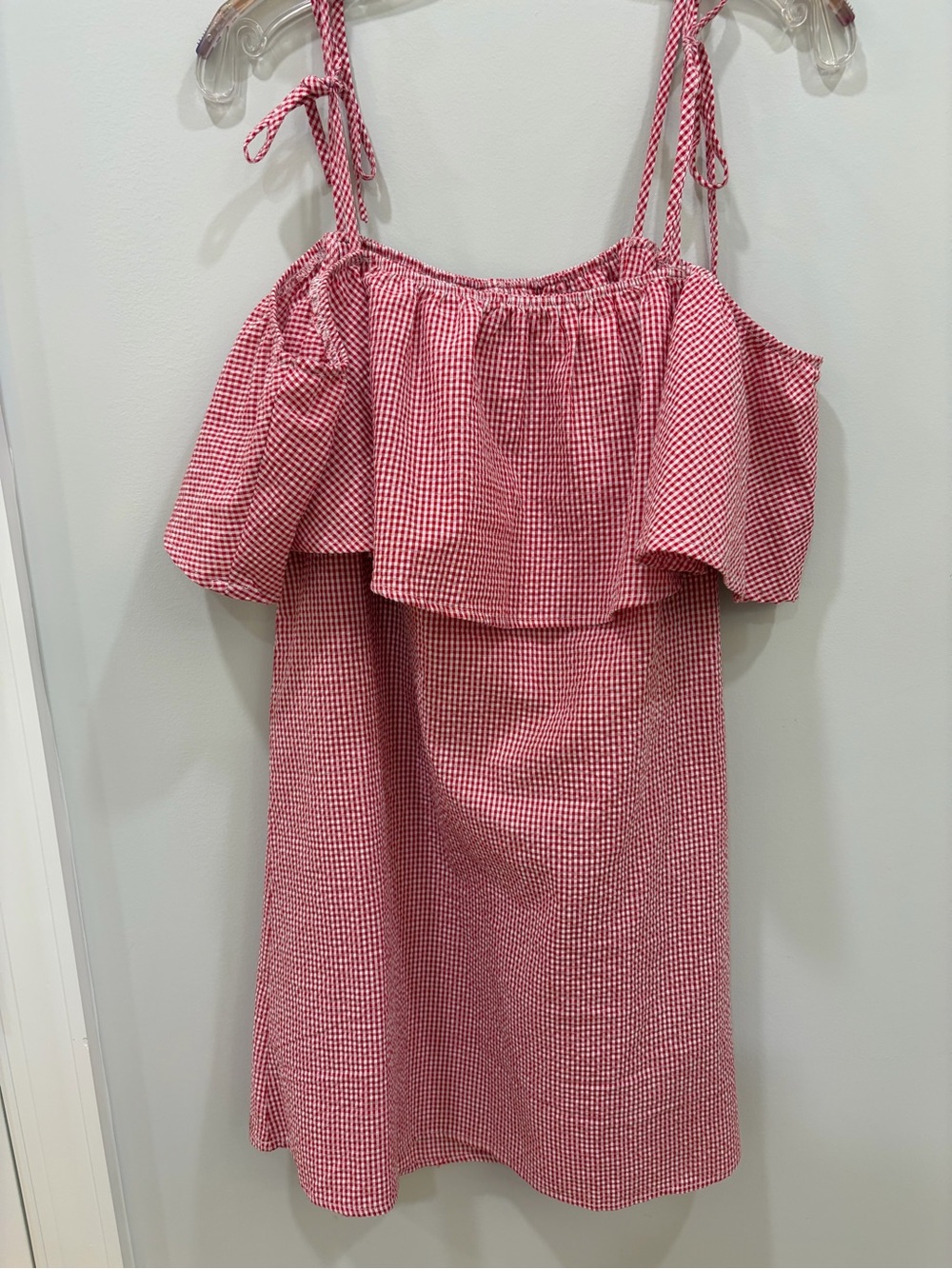 Hayden Los Angeles NWT Red Gingham Ruffled Sundress size M
